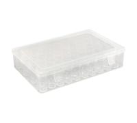 Contenedores organizadores de pasatiempos de 48 piezas, juego de almacenamiento de tarros transparentes con funda cubierta para cuentas, taladros de arte y pequeños accesorios en casa, contenedores de