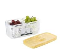 Contenedores para Fruta,Apilables con Filtro Desmontable y Gran Capacidad,Recipientes Grandes para Frutas en la | para Hogar, Despensa, Mostrador, Restaurante, Oficina, Congelador, Preparación de