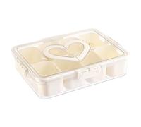 Contenedores Para Fruta | Bandeja para Servir con 8 Compartimentos y Asa Plegable | Organizador Hermético Y Portátil Para Verduras Cocina Viaje Oficina Comida Ensalada