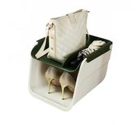 Contenitore Sotto la scrivania, scatola portaoggetti per borse Sotto la scrivania, Porta Scarpe e ombrelli, Verde, 36,5 * 25 cm (Verde)