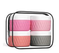 Contenitori da viaggio kuangre per articoli da toeletta per barattoli di crema in silicone TSA senza bpa da 2 once di dimensioni da viaggio approvate