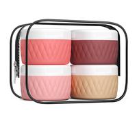 Contenitori da viaggio kuangre per articoli da toeletta per barattoli di crema in silicone TSA senza bpa da 2 once di dimensioni da viaggio approvate