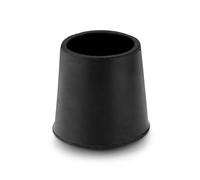 contera Exterior de Goma ø 16 mm, Color Negro, Ideal para Proteger y estabilizar Muebles y estructuras en Exteriores.