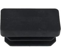 Contera Rectangular Negra 15x30mm. Blister 4 Piezas.