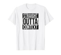 CONTEXTO DE Salida Recta Camiseta gráfica económica, Hombre, Blanco, M