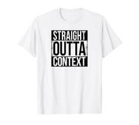 CONTEXTO DE Salida Recta Camiseta gráfica económica, Hombre, Blanco, S