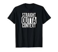CONTEXTO DE Salida Recta Camiseta gráfica económica, Hombre, Negro, L