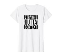 CONTEXTO DE Salida Recta Camiseta gráfica económica, Mujer, Blanco, XS