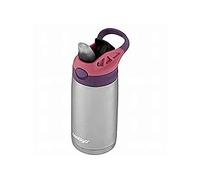 Contigo Botella de agua de acero inoxidable para niños con pajita AUTOSPOUT rediseñada, 13 onzas, berenjena y ponche
