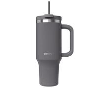 Contigo Botella termo 1200 ml con asa y pajita, Botella térmica aislada de acero inoxidable con tapa, Thermos, Se enfría durante 29 horas, Taza termo, Sin BPA, Darkstone