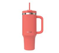 Contigo Botella termo 1200 ml con asa y pajita, Botella térmica aislada de acero inoxidable con tapa, Thermos, Se enfría durante 29 horas, Taza termo, Sin BPA, Coral