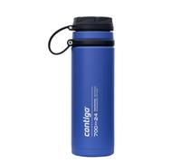 Contigo Fuse Botella de Agua Acero Inoxidable | 100% antiderrame | con tapa de rosca ancha | mantiene las bebidas frías hasta 30 horas | botella aislada premium para exteriores | 700 ml | Bluecorn