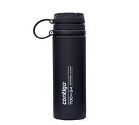 Contigo Fuse Botella de Agua Acero Inoxidable | 100% antiderrame | con tapa de rosca ancha | mantiene las bebidas frías hasta 30 horas | botella aislada premium para exteriores | 700 ml | Black