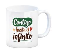 Contigo hasta el infinito - taza Estilo moderno y cálido para inspiración diaria