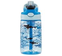 Contigo Kids Cleanable, Easy Clean Autospout Botella Infantil Con Pajita Resistente Libre De BPA 100 An Unisex Youth, Sharks, 420 Ml