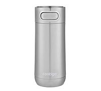 Contigo Luxe Autoseal taza térmica de viaje, taza de café de acero inoxidable, termo, vaso hermético, apto para lavavajillas, taza con tapa sin BPA fácil de limpiar, Stainless Steel, 360 ml