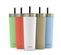 Contigo No-Spill Tumbler con Pajita, Aislado, Antifugas, 14 h Frío | 720 ml, Vaso térmico antifugas con pajita integrada, mantiene las bebidas frías hasta 14 horas