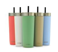 Contigo No-Spill Tumbler con Pajita, Aislado, Antifugas, 14 h Frío | 720 ml, Vaso térmico antifugas con pajita integrada, mantiene las bebidas frías hasta 14 horas