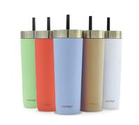 Contigo No-Spill Tumbler con Pajita, Aislado, Antifugas, 14 h Frío | 720 ml, Vaso térmico antifugas con pajita integrada, mantiene las bebidas frías hasta 14 horas