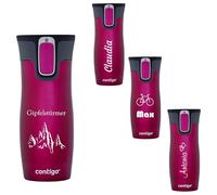 Contigo Taza térmica West Loop con grabado, acero inoxidable, taza de viaje, taza de café para llevar, antigoteo (Raspberry)
