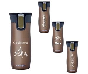Contigo Taza térmica West Loop con grabado, acero inoxidable, taza de viaje, taza de café para llevar, a prueba de fugas (latte)