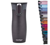 Contigo Vaso Térmico Antigoteo West Loop Autoseal, Termo Café, Taza de Viaje en Acero Inoxidable, Copa con Tapa Fácil de Limpiar sin BPA, 470 ml, Gris (Gunmetal), 1 unidad