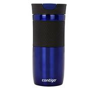 Contigo Vaso Termico Byron Snapseal, Termo Café, Taza de Viaje en acero inoxidable, Vaso Termo antigoteo, Copa con Tapa fácil de limpiar sin BPA, 470 ml, Azul Oscuro(Deep Blue)