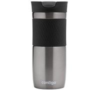 Contigo Vaso Termico Byron Snapseal, Termo Café, Taza de Viaje en acero inoxidable, Vaso Termo antigoteo, Copa con Tapa fácil de limpiar sin BPA, 470 ml, Gris(Gunmetal)