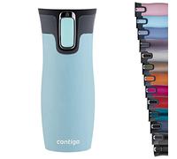 Contigo , West Loop Autoseal Vaso Térmico Aislante De Acero Inoxidable Termo Para Café Sin B Unisex Adult, Azul (iced Aqua), 470 Ml