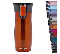 Contigo West Loop Autoseal vaso térmico, vaso aislante de acero inoxidable, termo para café, sin BPA, vaso de viaje antiderrame con tapa de fácil limpieza, mantiene el calor hasta por 5 h, 470 ml