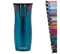 Contigo Westloop, Vaso, acero inoxidable, Unisex Adulto, Azul (biscay Bay), 1 Unidad Paquete, 470 ml