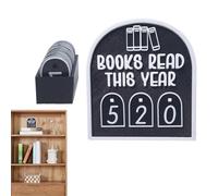 CONTINEDELA DE LIBRADA - Madera Moderna Moderna | Decoración de rincón de estantería | Contrarrestar hasta 999 Libros Modernos leen Este año Ornamento para Mujer Sala de Estar de la Escuela