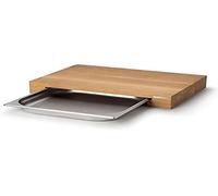 Continenta 4111 - Tabla de cortar (madera de roble, con cajón de acero inoxidable), multicolor