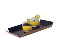 Continenta - Bandeja Antideslizante (imitación de Madera metálica, Aprox. 40,5 x 29,5 x 4 cm. CON-02931000.