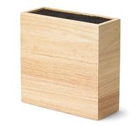 Continenta Porta-Cuchillos de Caucho con Insertos de plástico, Madera, Marrón, 9 x 2 x 2 cm