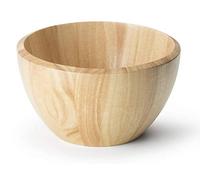Continenta Ensaladera de Madera de árbol de Caucho, Madera Cuenco de Madera Cuenco, frutero, tamaño: diámetro 25 X 14,5 CM, de Goma algodón