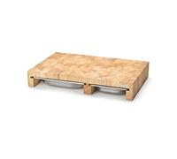 Continenta Tabla para cortar multifunción de madera con 3 cajones inox 50×32,5×8 cm