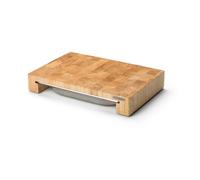 Continenta Tabla de cortar madera de caucho con 1 bandeja 27x39 cm