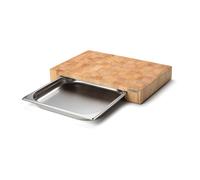 Continenta Tabla de cortar madera de caucho con 1 bandeja 32x48 cm