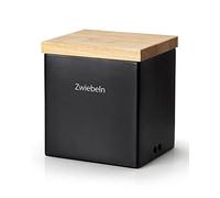 Continenta - Tarro de cerámica (18 x 15 cm, 5 x 20 cm), color negro