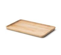 Continenta - Tiempo de Pan rectángular de Madera de árbol de Caucho, Plato de Servir, Bandeja para Servir con Borde Elevado, 1 Pieza, Disponible en Varios tamaños, Caucho, 34 x 21 x 2 cm
