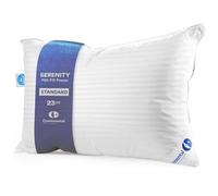Continental Bedding Almohada de plumón de lujo tamaño estándar, paquete de 1 - Almohadas de cama frescas y transpirables para dormir, boca arriba, de lado, boca abajo, 700 FP, firme