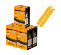 Continental Cámara de aire MTB 26 - 5 unid. + 2 desmontadores cubiertas gratis negro