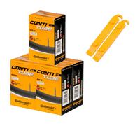 Continental Cámara de aire MTB 26 - 5 unid. + 2 desmontadores cubiertas gratis negro
