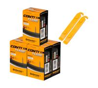 Continental Cámara de aire MTB 27,5 - 5 unid. + 2 desmontadores cubiertas gratis negro