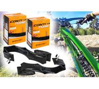 Continental - Cámara de aire para bicicleta (2 unidades, 27,5 x 1,75 - 2,5, MTB 47-584 hasta 62-584, válvula Sclaverand, 42 mm, SV, Presta, Verntil francés)