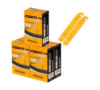 Continental Cámara de aire Tour 28 All - 5 uni. + 2 desmontadores cubiertas gratis negro