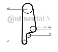 Continental Ctam CT1070K1 Dentadas para Honda Civic IV Civic II Shuttle