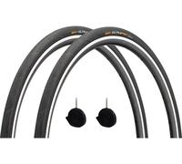 Continental Cubierta plegable Ultra Sport III 28" + cámara aire Race 28 set de 2 negro 23-622 (700x23C) SV 42 mm