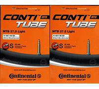 Continental MTB 27,5 Light (650B) - Cámara de aire (2 unidades, 27,5 pulgadas, SV (47/62-584) SV 42 mm